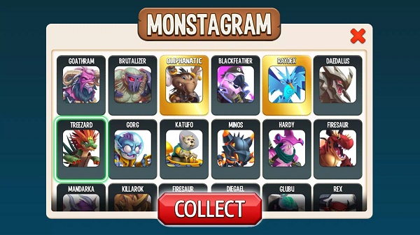 Monster Legends Android Interface