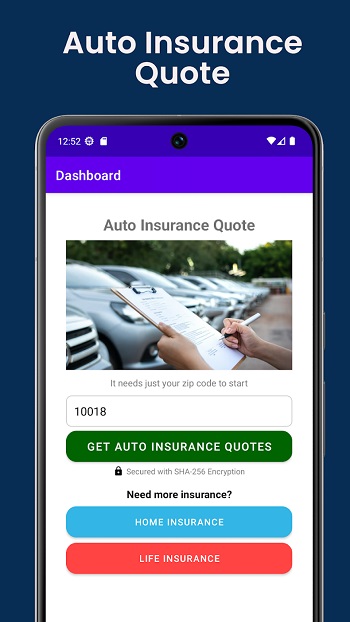 Auto Insurance Quote screenshot